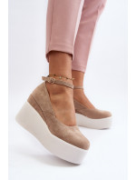 Dámské béžové espadrilky Malla Wedge