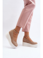 Dámské béžové espadrilky Malla Wedge