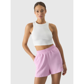 Dámský crop top slim 4F - krémový