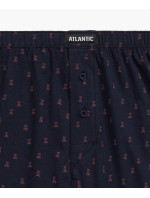 Pánské volné boxerky ATLANTIC 2Pack - tmavě modré se vzorem