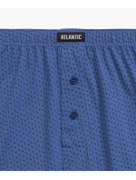 Pánské volné boxerky ATLANTIC 2Pack - modré se vzorem