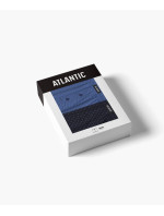 Pánské volné boxerky ATLANTIC 2Pack - modré se vzorem