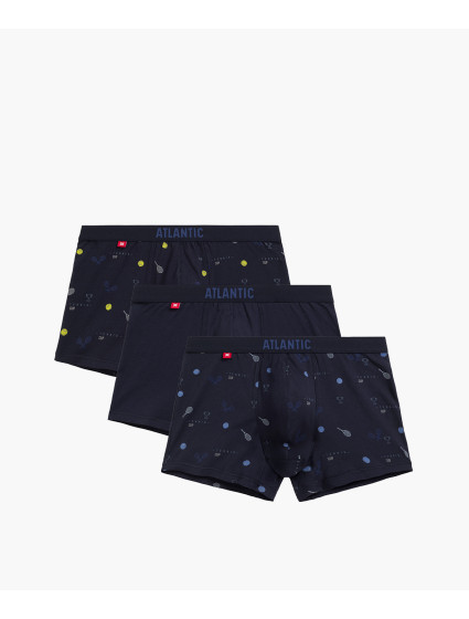 Pánské boxerky ATLANTIC 3Pack - tmavě modré