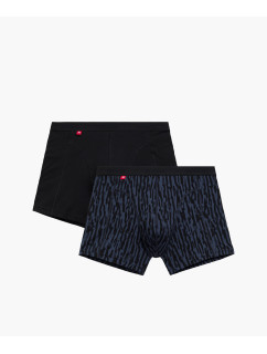 Pánské boxerky ATLANTIC Comfort 2Pack - černé/grafitové