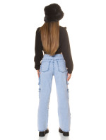 Sexy Musthave Highwaist Cargo Jeans light denim