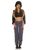 Sexy Highwaist Cargo Pants "graphit"