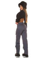 Sexy Highwaist Cargo Pants "graphit"