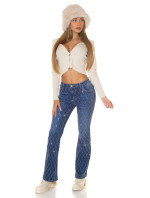 Sexy Jeans "flared" with glitter