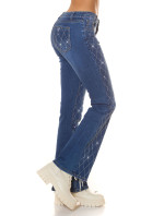 Sexy Jeans "flared" with glitter