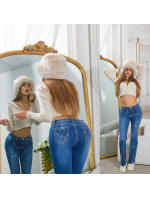 Sexy Jeans "flared" with glitter