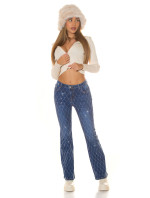 Sexy Jeans "flared" with glitter