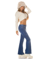 Sexy Jeans "flared" with glitter