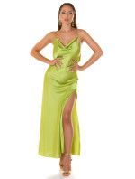 Sexy Koucla Satin Maxidress with model 19625937 back - Style fashion