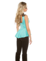 Elegant top with peplum and lace