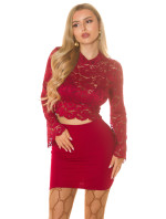 Sexy longsleeve Lace Crop Top with Cups