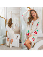 Sexy long knitted Cardigan "Cherry" to tie