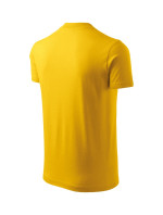 V-neck tričko unisex žlutá