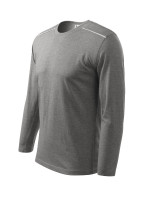 Long Sleeve triko unisex tmavě šedý melír