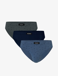 Pánské sportovní slipy ATLANTIC 3-PACK - grafit, námořnická modř, denim