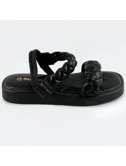Černé sandály se pásky model 17352419 - WELLSPRING