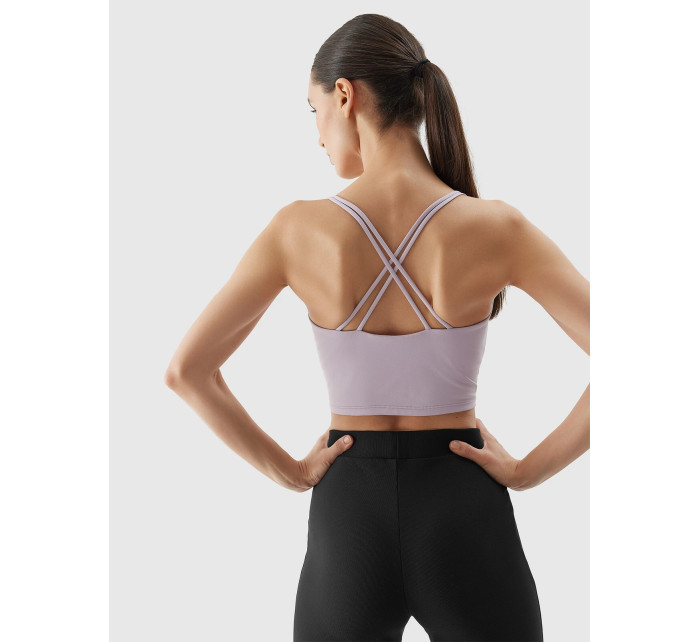 Dámský crop top na jógu z model 20437117 materiálů  fialový - 4F