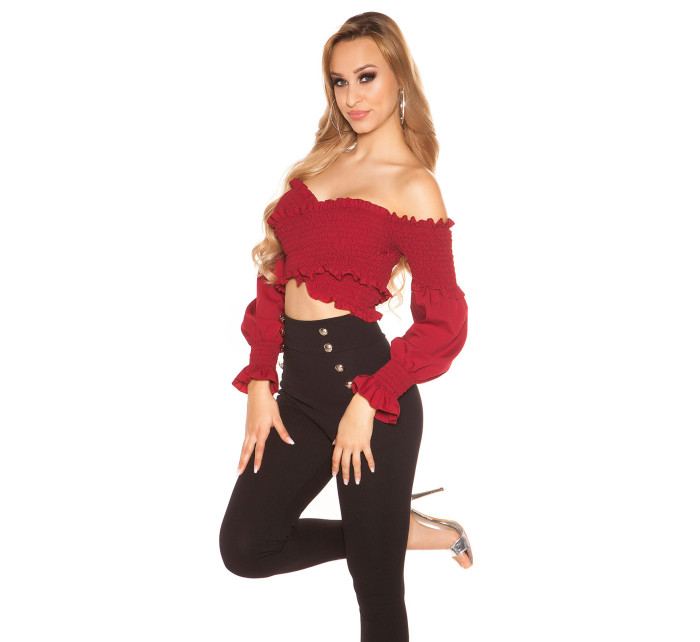 Sexy Carmen Crop Shirt