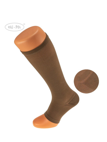 Knee Socks Zipper 3 Dark Beige model 19504951 - Raj-Pol