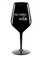 (NE)VINNÁ VÍLA - černá nerozbitná sklenice na víno 470 ml