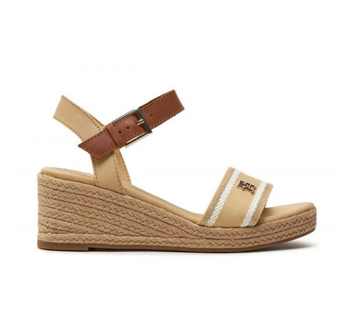 Sandály Tommy Hilfiger Webbing Wedge Sandal W FW0FW08044ACR