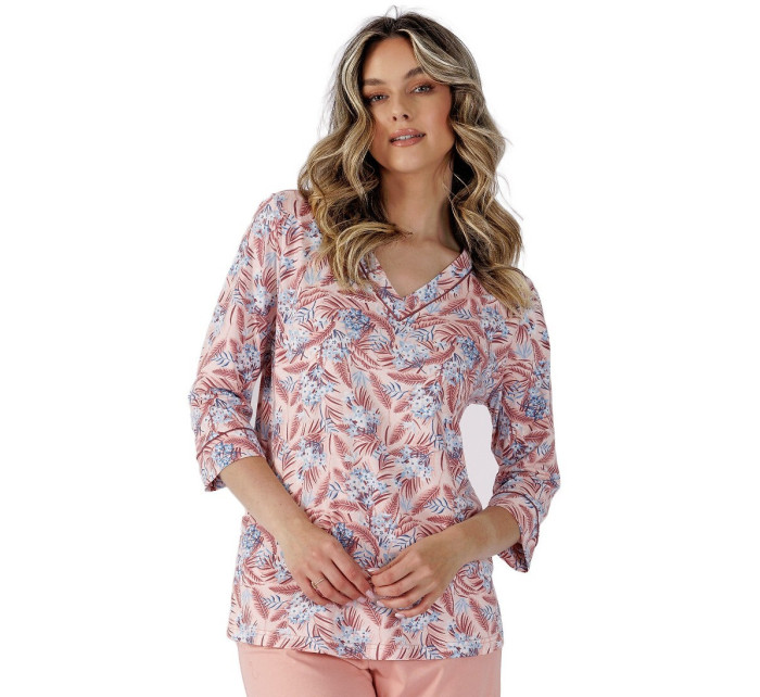 Dámské pyžamo Leveza Mia model 20221765 3/4 M2XL - M-Max