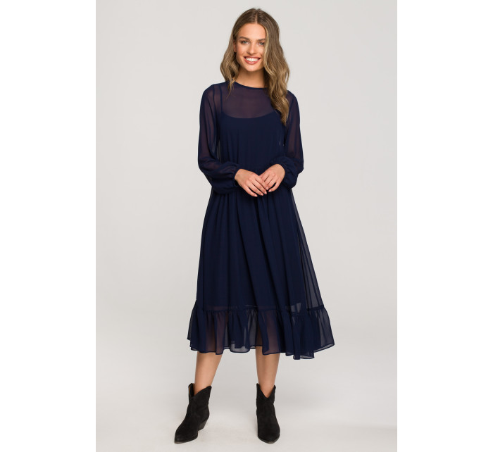 Stylove Dress S319 Navy Blue