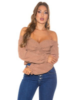 Sexy model 19620216 Cropped Carmen Top - Style fashion