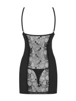 Dámská erotická košilka Heartina chemise black - OBSESSIVE