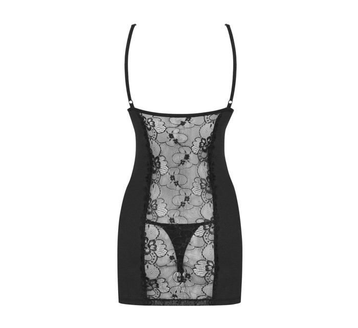 Dámská erotická košilka Heartina chemise black - OBSESSIVE