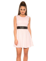 Trendy KouCla Mini Dress with leatherlook