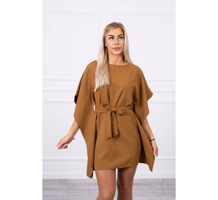 Šaty batwings Oversize camel