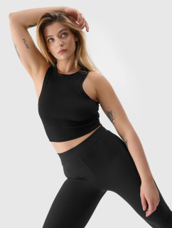 Dámský crop top slim 4F - černý