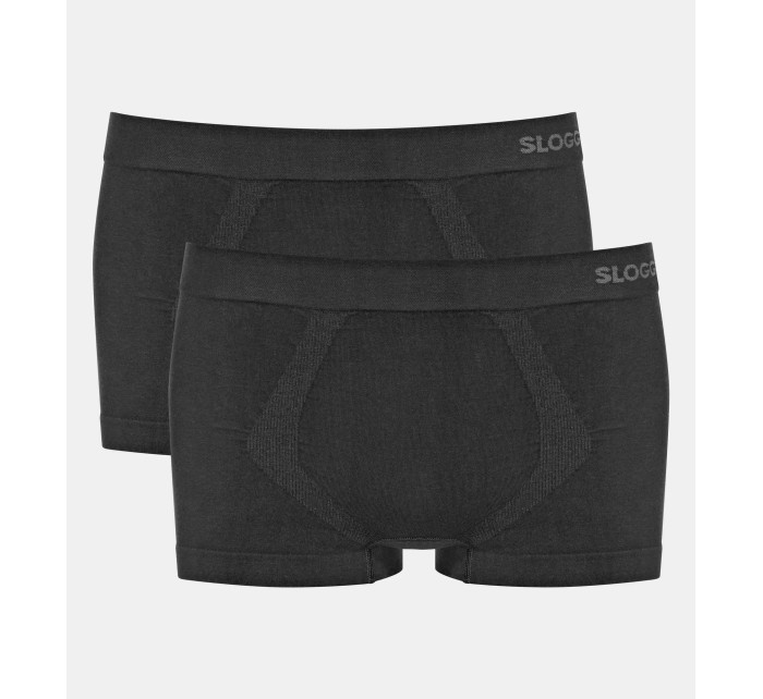 Pánské boxerky GO Smooth Hipster 2P - BLACK - černé 0004 - SLOGGI