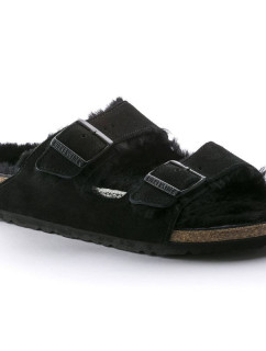 Dámské zateplené žabky s ovčí nou Arizona  Black kůže regular  dámské model 20693883 - Birkenstock