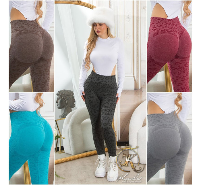 Sexy Highwaist Fitness Leggings "Leo" with Scrunch