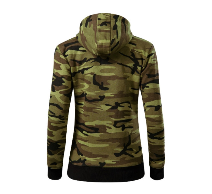 Camo Zipper mikina dámská camouflage green