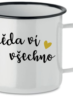 DĚDA VÍ VŠECHNO - bílý plecháček 350 ml