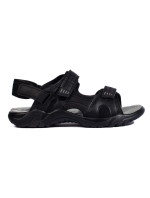 Trendy dámské  sandály černé na plochém podpatku