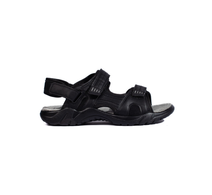 Trendy dámské  sandály černé na plochém podpatku
