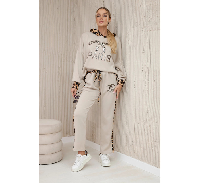 Set Paris Sweatshirt + Hose béžový