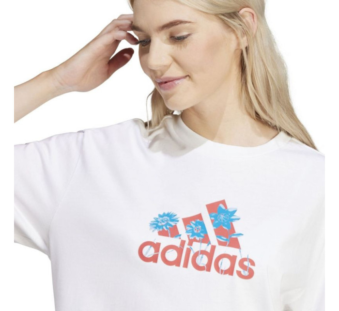 Dámské tričko adidas Flower Pack Badge of Sport bílá IT1421