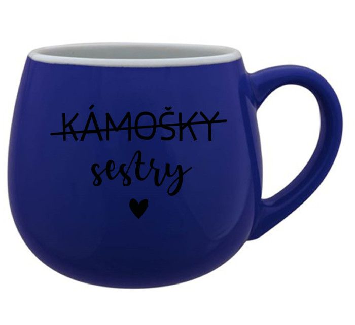 KÁMOŠKY SESTRY - modrý keramický hrníček 300 ml