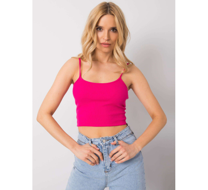 RUE PARIS Fuchsiový crop top