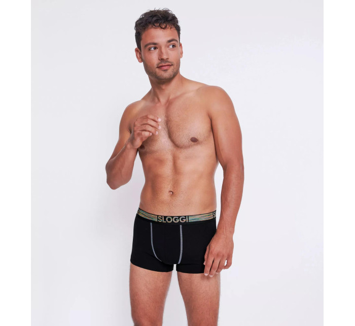 Pánské boxerky GO ABC Natural Hipster 2P - BLACK - černé 0004 - SLOGGI