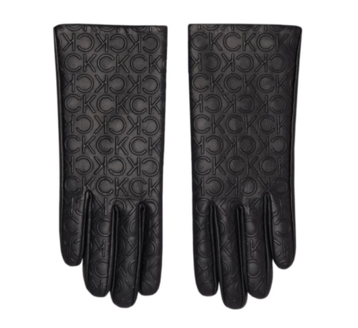 Calvin Klein Re-lock Debossed Leather Gloves W K60K609975 dámské